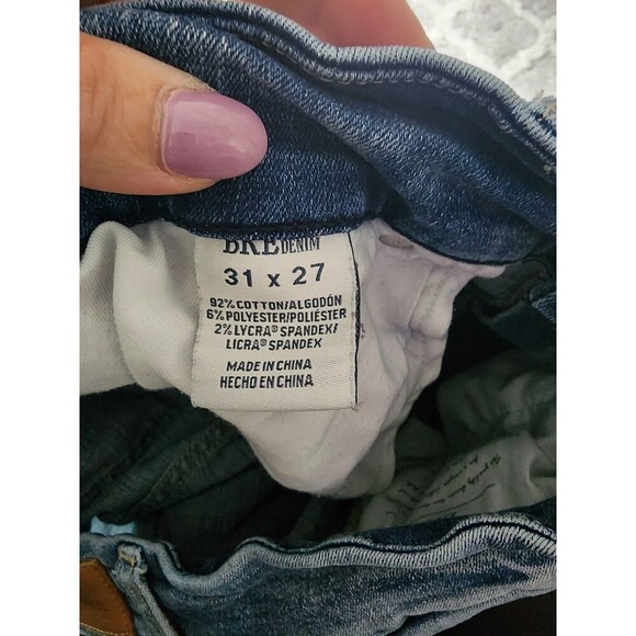 BKE Jeans 31x27 Denim Mid Rise Payton Denim Dark Wash Ankle Skinny Universal Fit - Picture 2 of 8